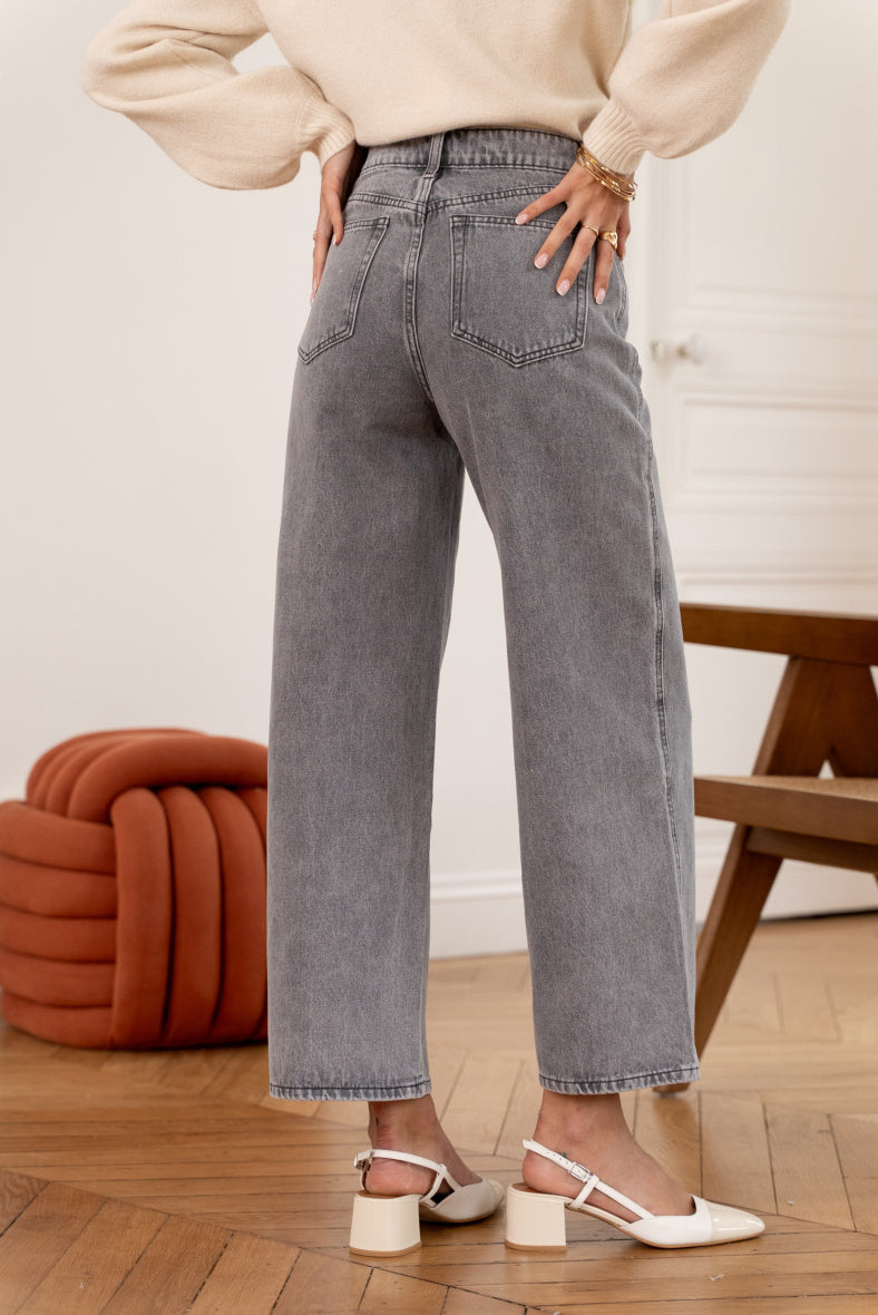 CROPPED WIDE LEG JEANS