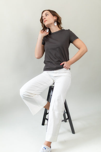 CROPPED WIDE LEG JEANS