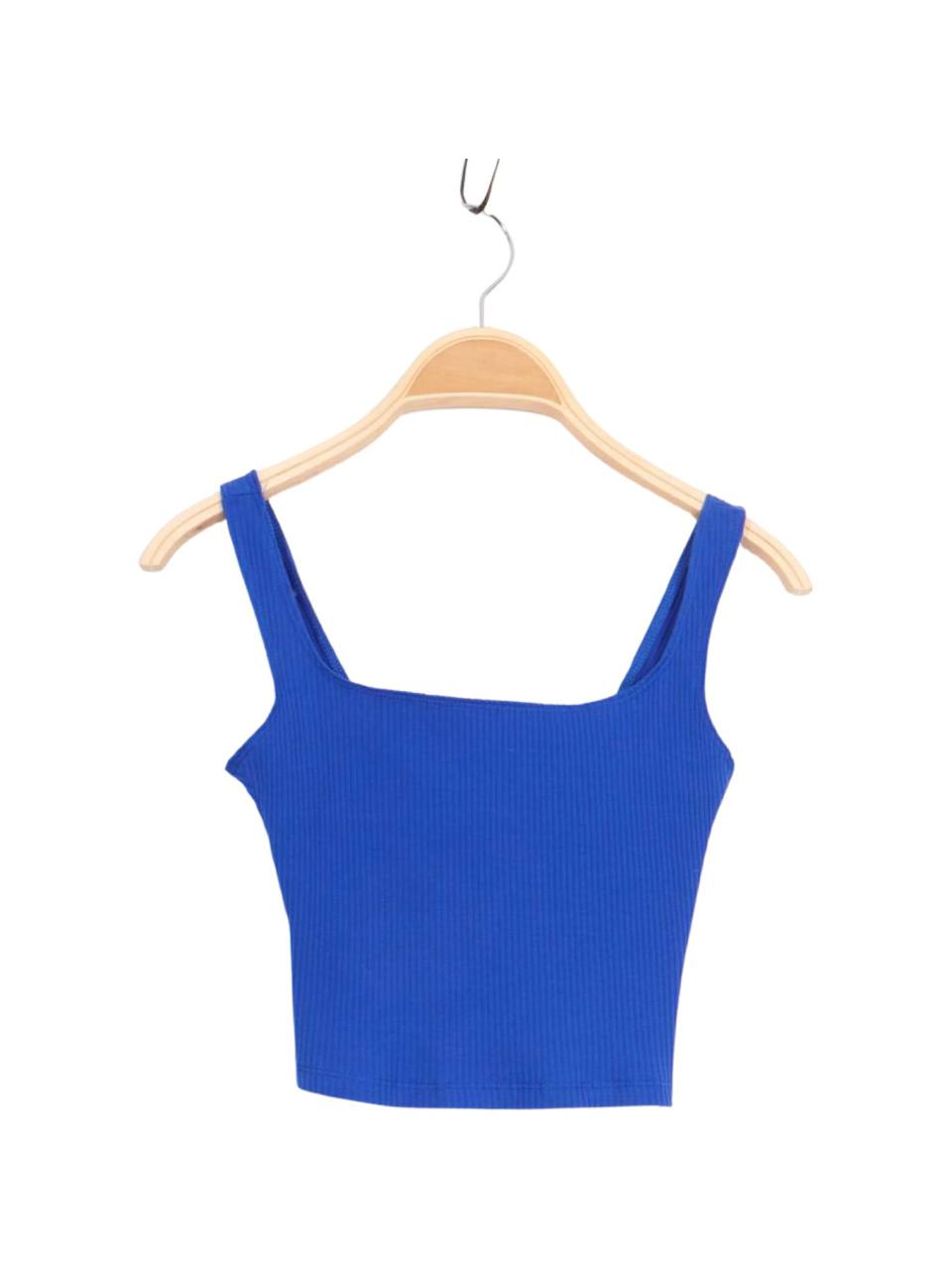 Crop Tank Top Blau