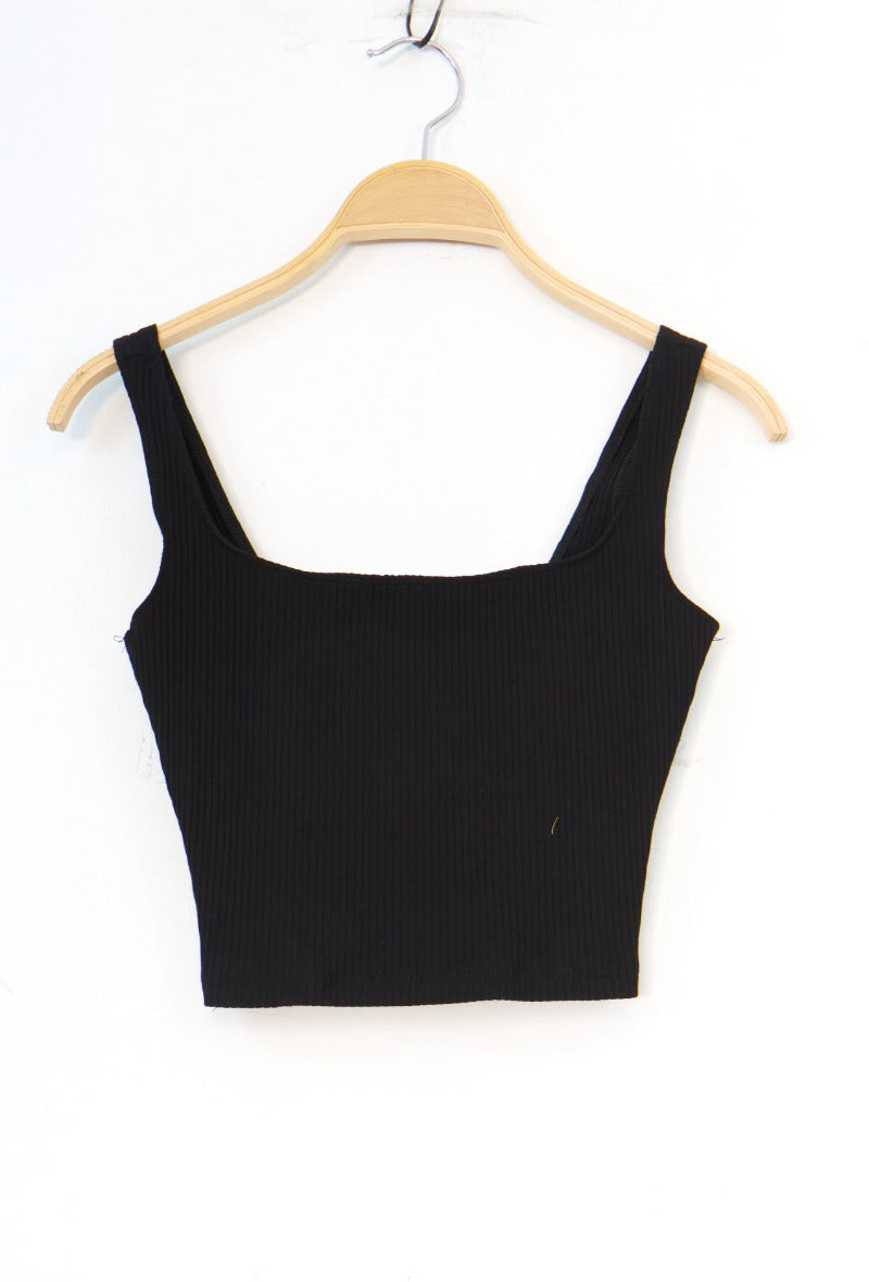 Crop Tank Top Schwarz