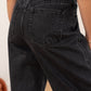 Cropped Wide Leg Jeans Anthrazit