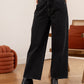 Cropped Wide Leg Jeans Anthrazit