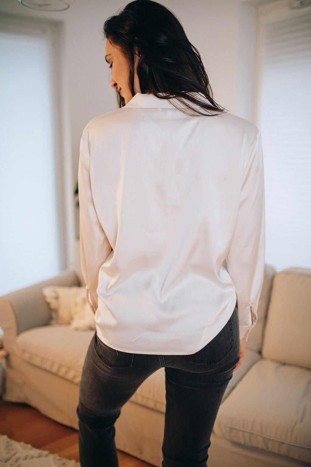 SATIN BLUSE